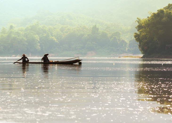 riviere mekong pirogue laos